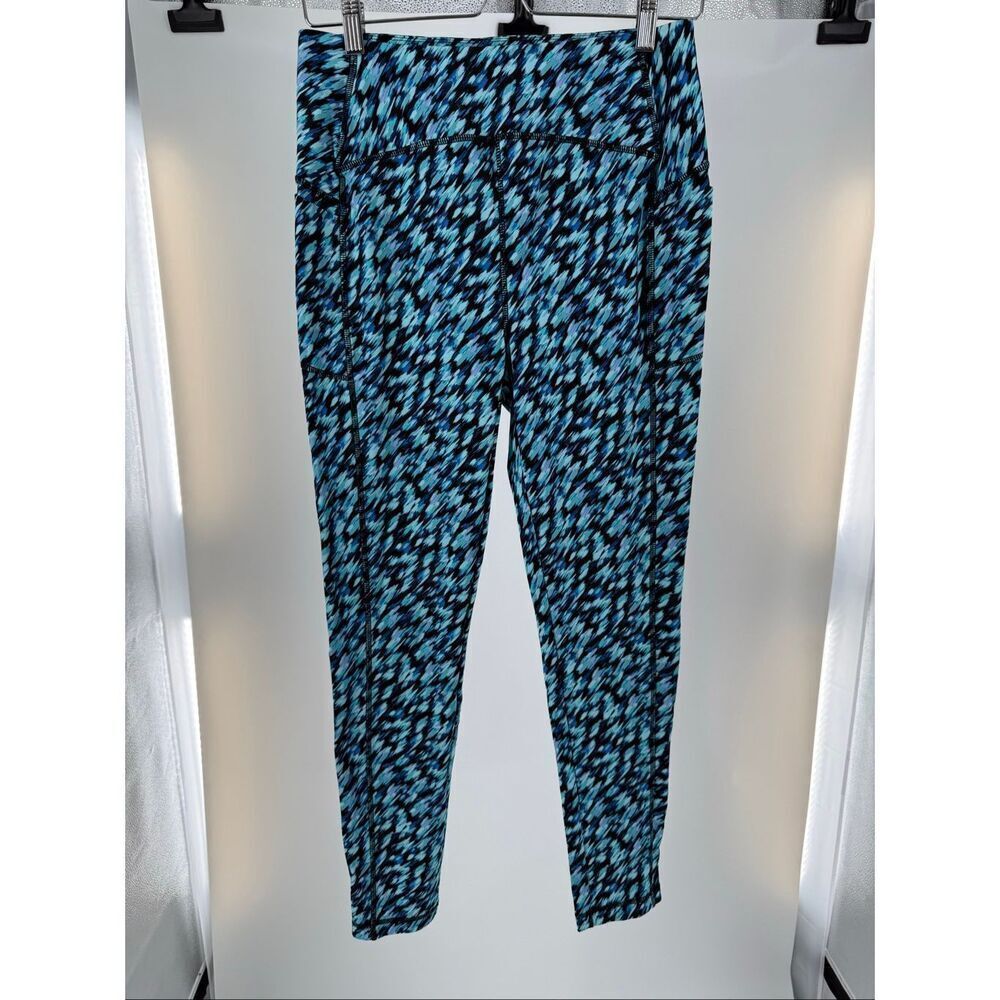 T by Talbots Blue Black Leggings Medium